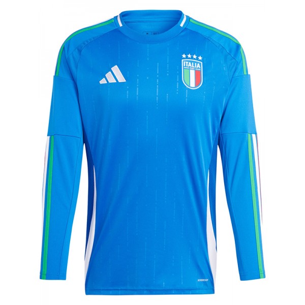 Italia maglia a maniche lunghe per la casa divisa da calcio da uomo prima divisa sportiva da calcio maglia Euro 2024